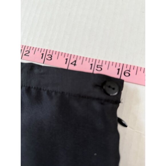 Signature By Robbie Bee Vintage Black Silk Womens Ankle Pants Size 10 Y2K - Picture 7 of 9